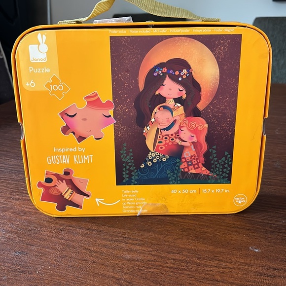 Janod Puzzle Inspired by Gustav Klimt. Like new. Includes carrying case - Picture 3 of 6